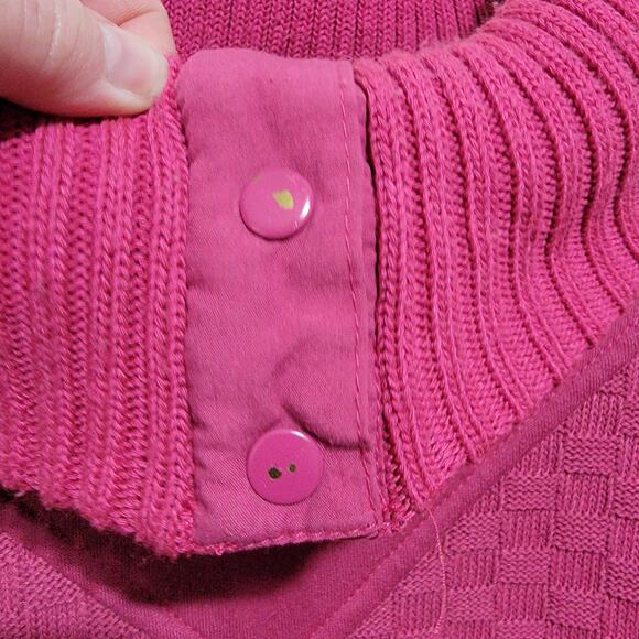 VTG Lady Foot Locker Cowl Neck Snap Button Sweatshirt Size Medium 90s 80s - Picture 5 of 9